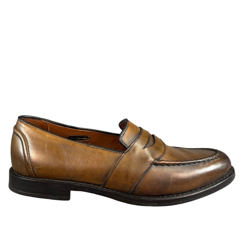Allen Edmonds Randolph Penny Loafers Mens 9.5 D Tan Leather Dress Shoes